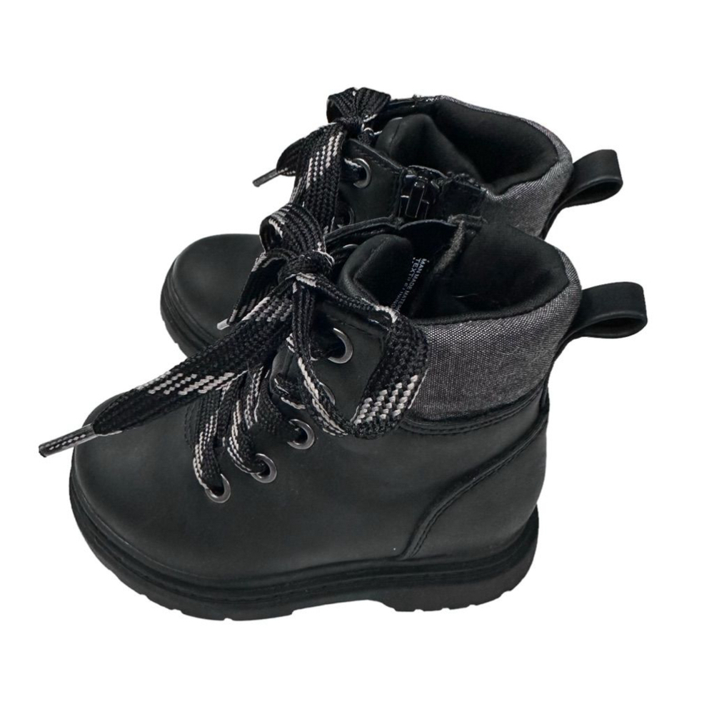 Cat & Jack Toddler Girl Boots Black Size 7 Zip Up - Picture 2 of 8